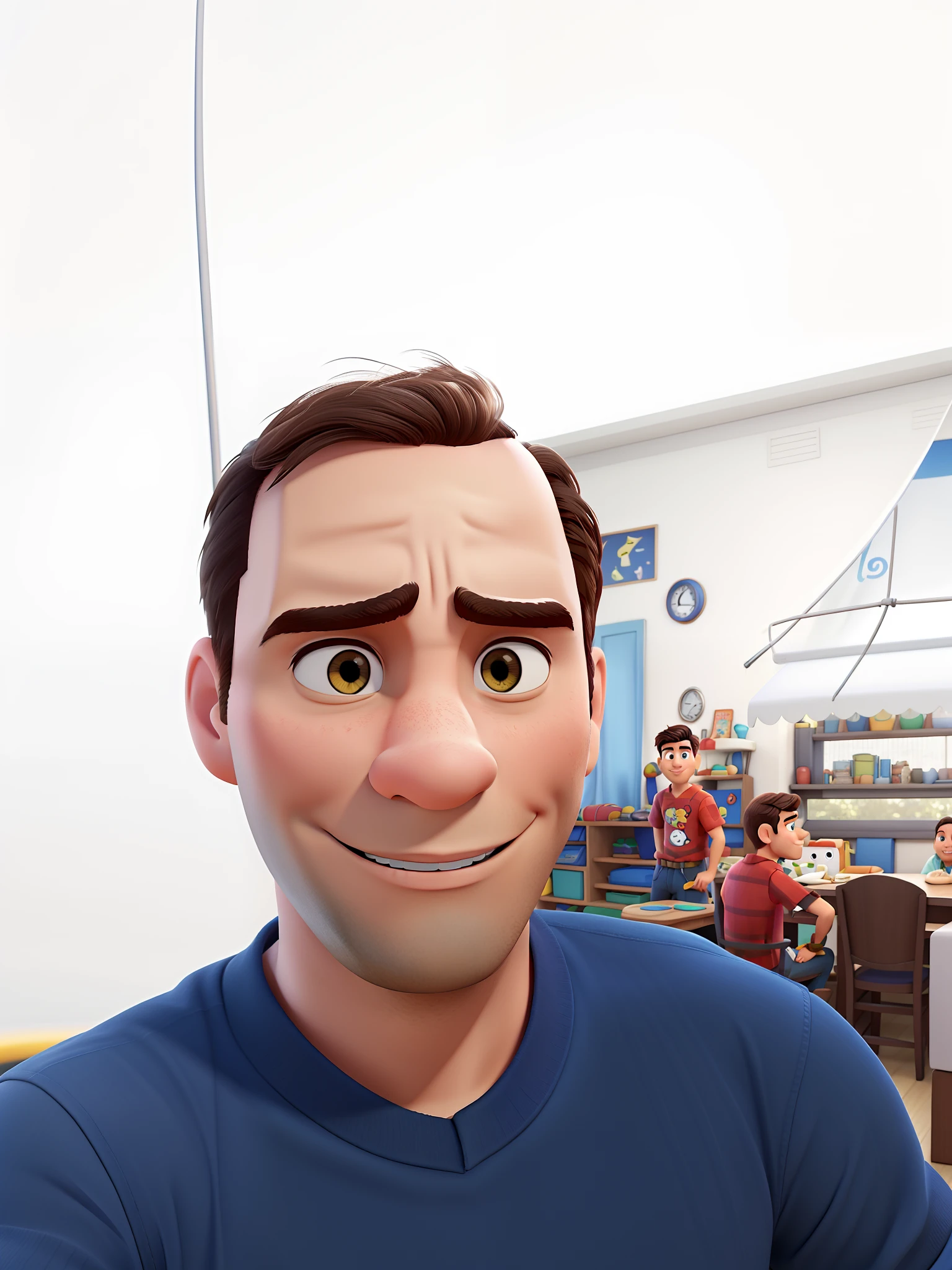 Homem estilo Disney pixar com Alta qualidade