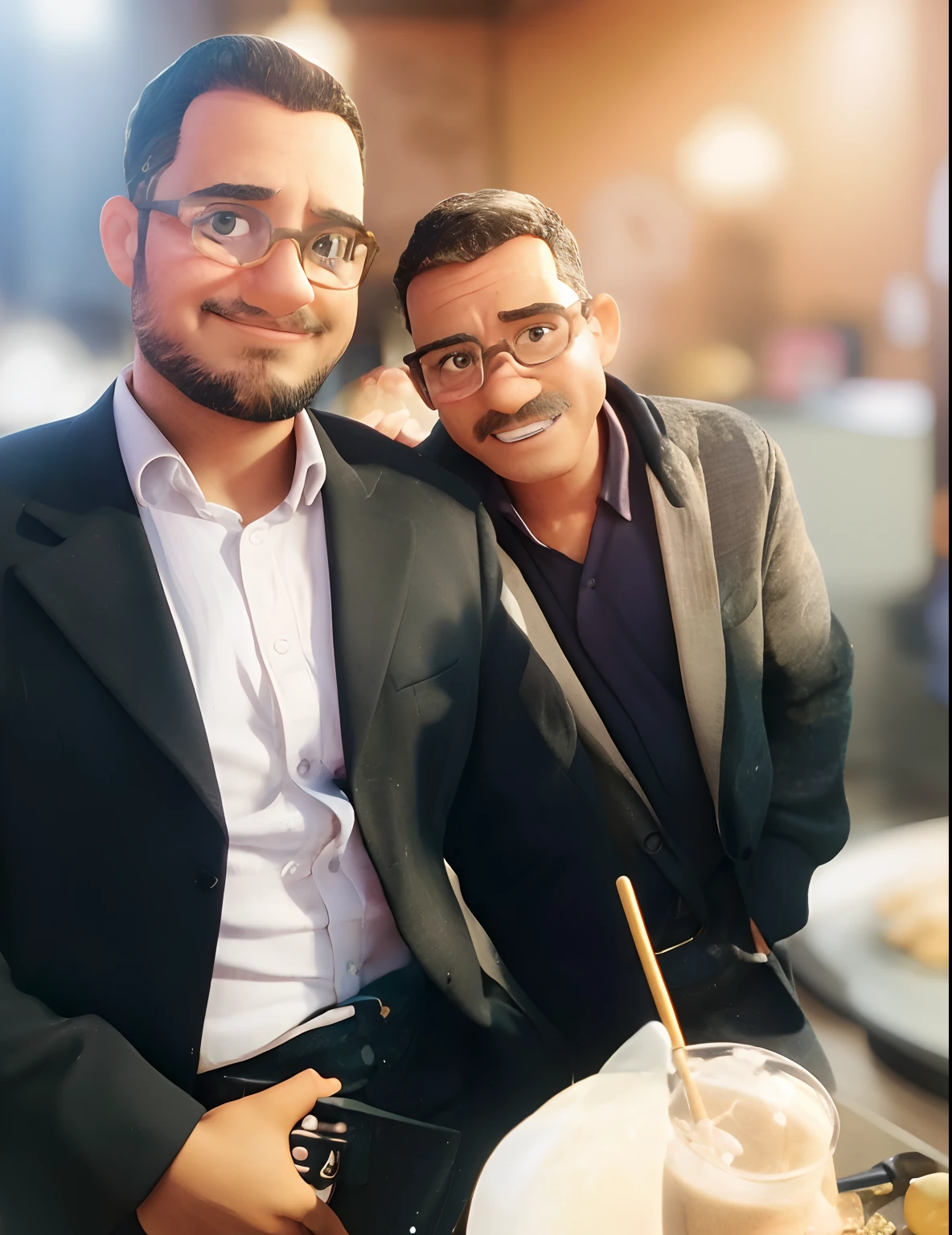 bonito pequeno historiador masculino 38 anos de idade, huge head, cebelos curto, wearing thin-framed glasses of round gold, olhos altamente detalhados , whole body view, figuras de brinqued