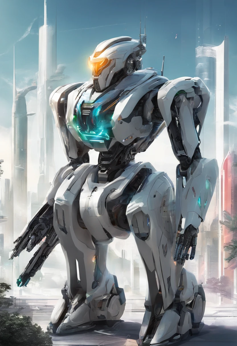 Robots of the future,Mechanized cities,The palm of your hand holds the earth,、