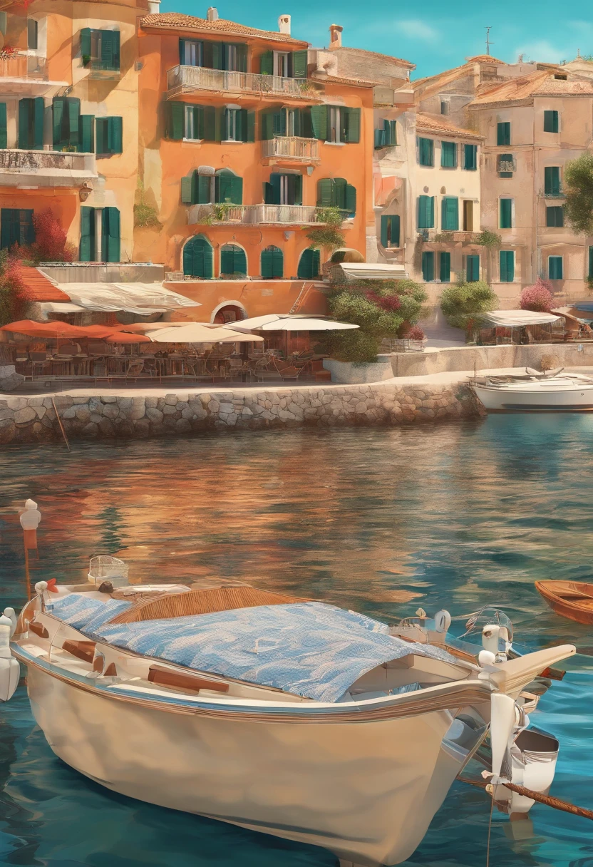A girl in a vintage Capri Italy tourism promotion poster,insert text,Capri island background,retro color palette,soft lighting,vibrant colors,seaside landscape,vintage illustration style,beautiful detailed eyes,beautiful detailed lips,girl with flowing dress,classic boat,old-fashioned charm,classic Italian architecture,bustling market scene,famous landmarks,crystal-clear blue waters,floating yachts,relaxing atmosphere,artistic brush strokes,aesthetic composition,postcard-worthy view,(best quality,4k,8k,highres,masterpiece:1.2),ultra-detailed,(realistic,photorealistic,photo-realistic:1.37),HDR,UHD,studio lighting,ultra-fine painting,sharp focus,physically-based rendering,extreme detail description,professional,vivid colors,bokeh,portraits,landscape,vintage poster,retro style,seaside holiday,Italian tourism promotion.