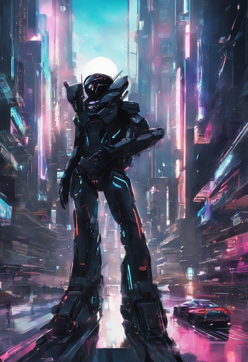 Black Robot,Sense of oppression,Run-down city,the night