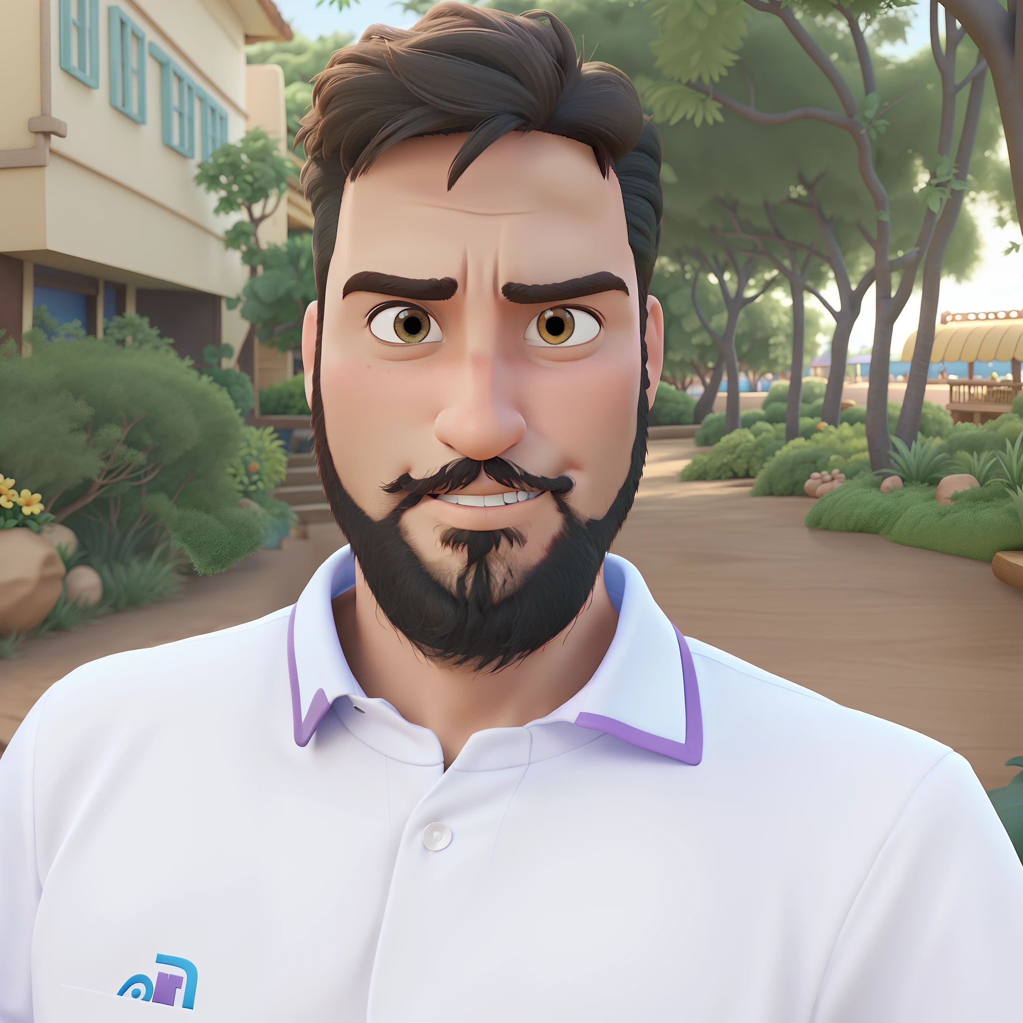 Poster no estilo Disney pixar, um homem estilo Disney pixar alta qualidade, melhor qualidade