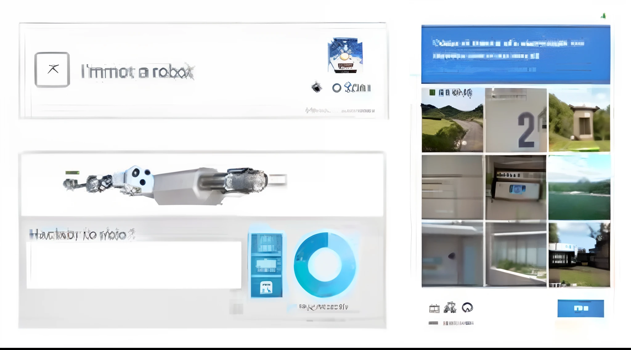 a close up of a cell phone with a bunch of pictures on it, ((robot)), the band name is roborock, view is centered on the robot, robotical, text : roborock, ( ( robot cyborgs ) ), a robot, who is a robot, who is a robot”, hackrobat!!!, captura