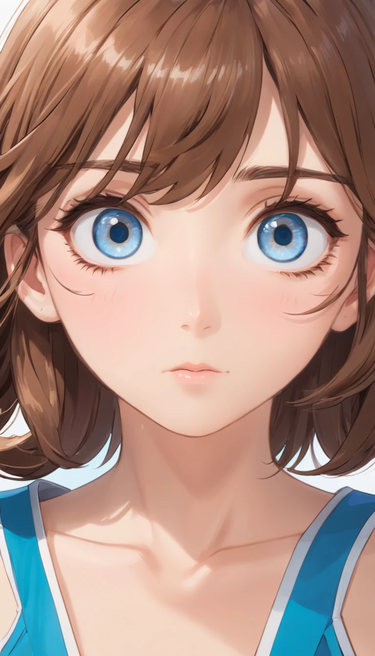 (best quality,4k,8k,highres,masterpiece:1.2),ultra-detailed,(realistic,photorealistic,photo-realistic:1.37), (brown hair, blue eyes), beautiful detailed eyes,beautiful detailed lips,extremely detailed eyes and face, frender photorealistic,