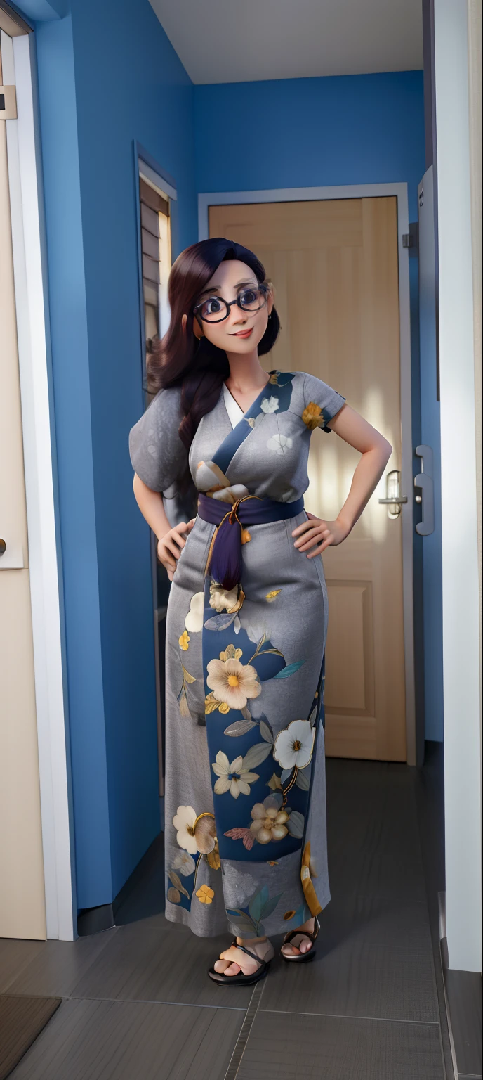 longos cabelos castanhos claros,modern glasses,olhar misterioso,massagem,Mulher japonesa