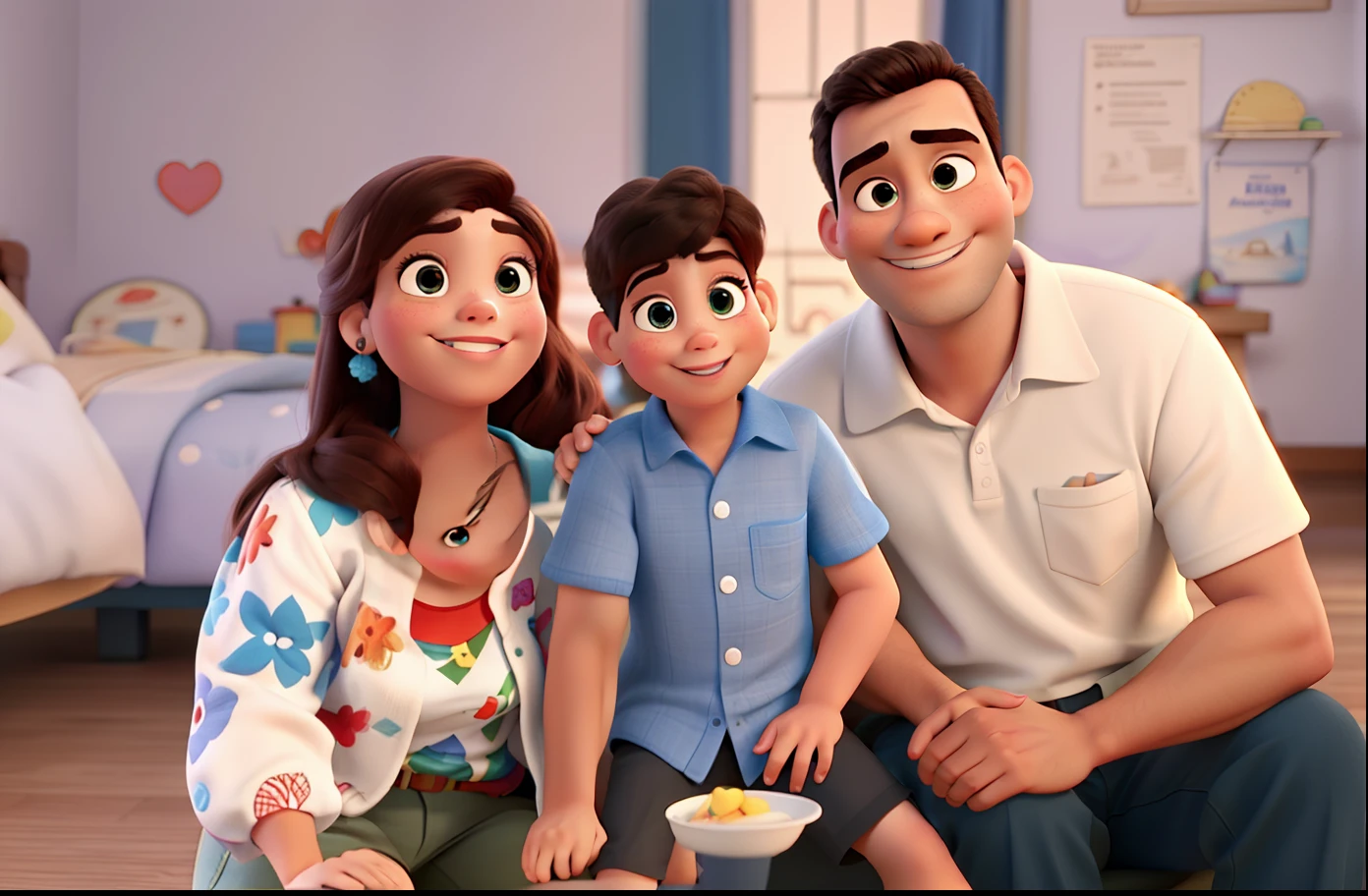 Disney Pixar Style Family ,alta qualidade,melhor qualidade