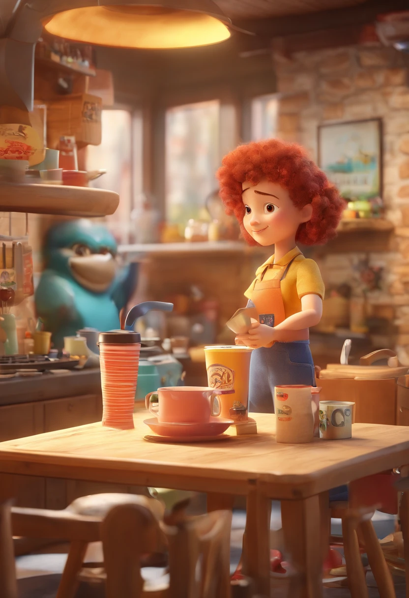 a 3d poster film disney pixar the coffee chop