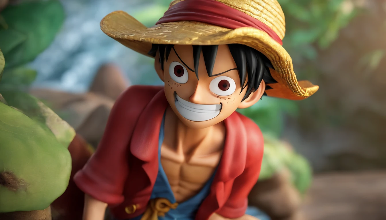 Luffy of One Piece in Pixar 3d Style