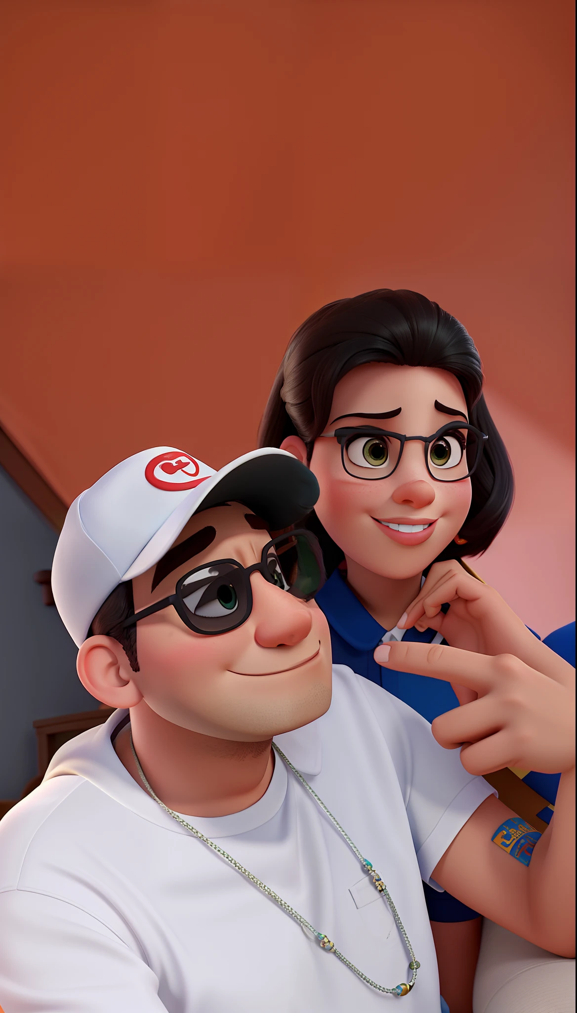 casal no estilo disney pixar, alta qualidade, melhor qualidade