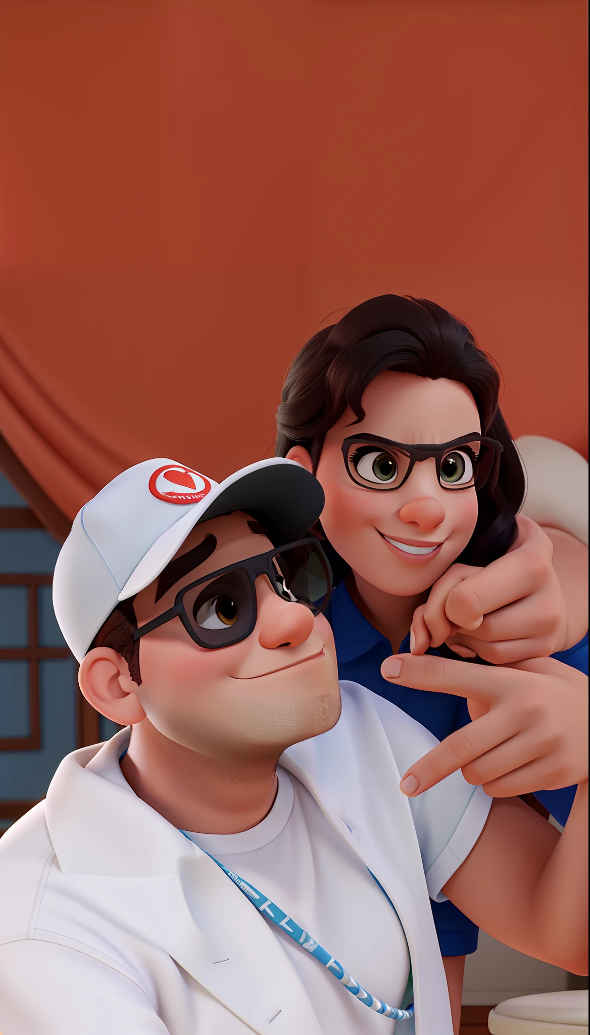 casal no estilo disney pixar, alta qualidade, melhor qualidade