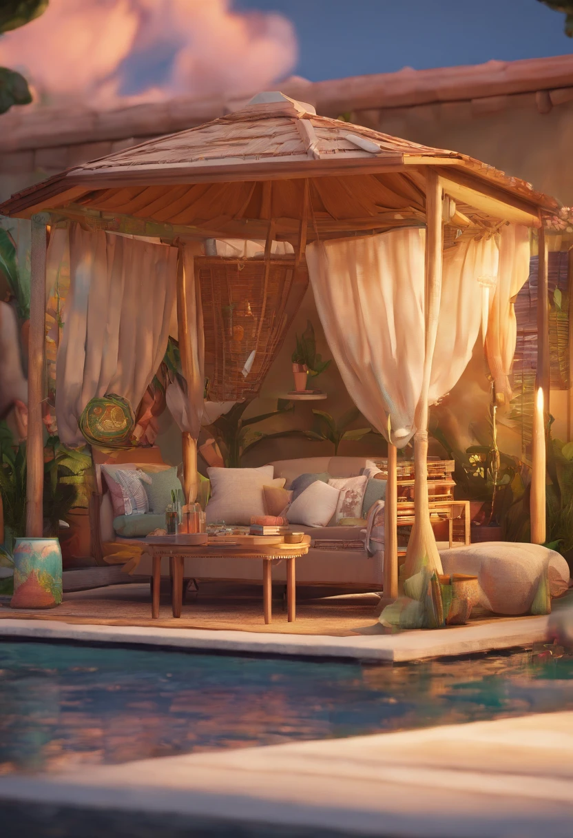 Capa de estilo Disney Pixar, title: Cabana da Moda.