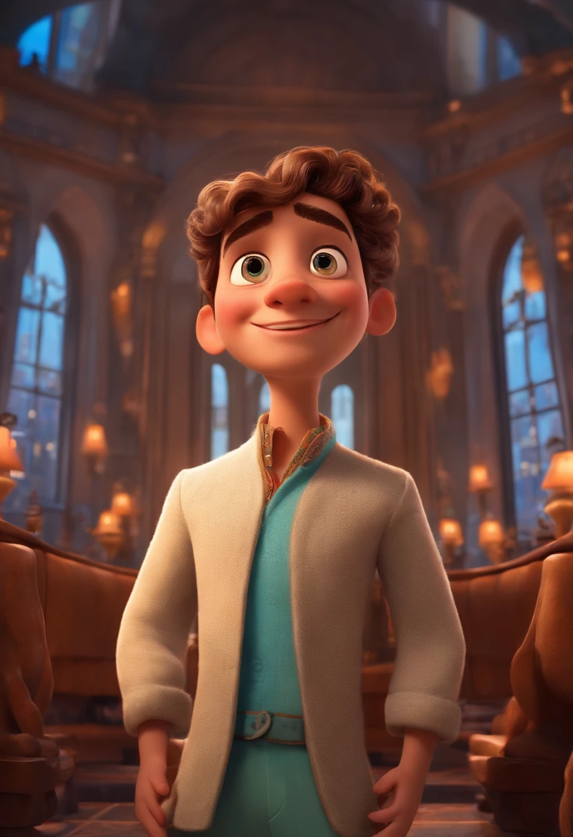 A Dream Architect Inspired by Pixar Animation, de perto. The character takes center stage with captivating facial expressions, oferecendo um toque de irrealidade
