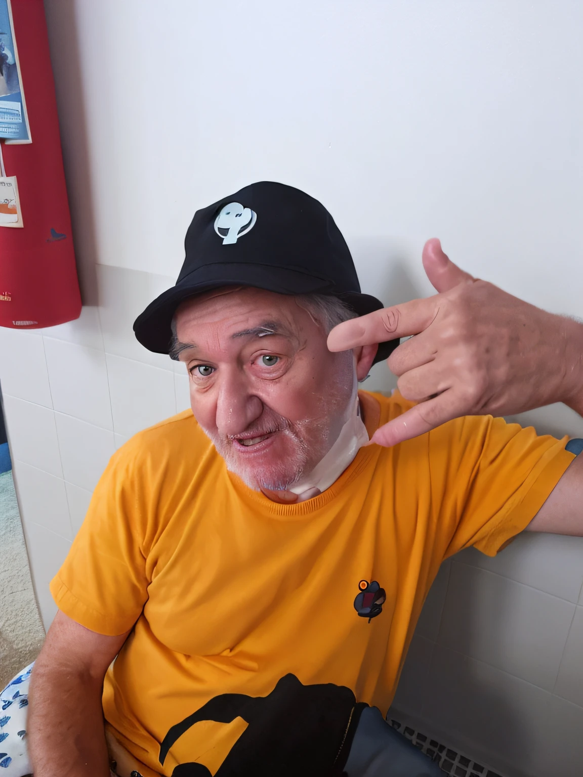 A pixar art with the photo of this man saying that there is no age to take the ENEM