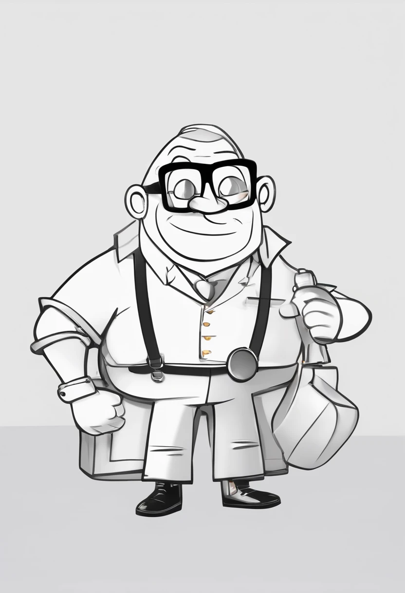 Cartoon character of a man wearing black glasses and a blue shirt, um personagem animado, Caractere estilizado, animation style rendering, 3D estilizado, Arnold Maya render, 3 d render stylized, toon render keyshot, Personagem 3D, Personagem 3D, 3d rendering stylized, 3 d character render, personagem de desenho animado, Personagem de close up, Pose de personagem, (Estilo Pixar) (master part:1.2) (Bokeh) (best quality) (pele detalhada) (textura detalhada) (8k) (argila) (Cinematic lighting) (foco nítido,Senta e vaza a parte superior do corpo