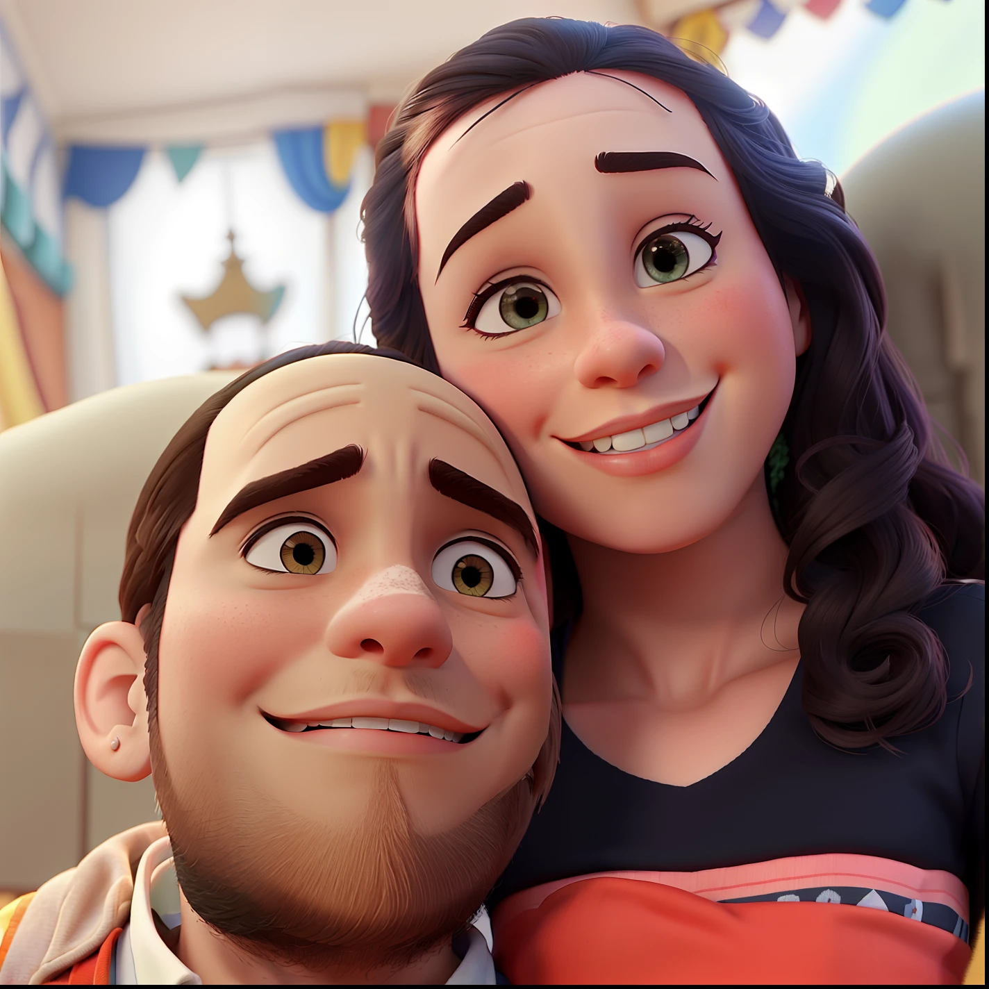 Casal feliz igual filme da Disney amor