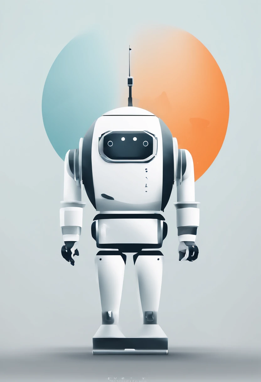 Minimalist underwater robot company logo