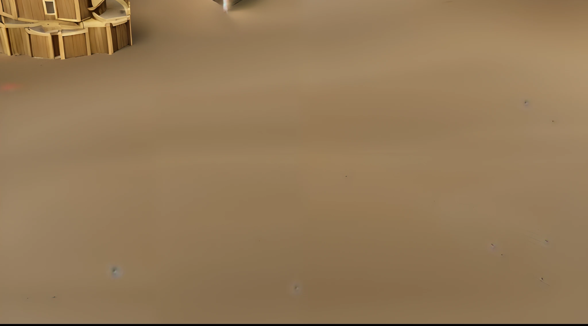 there is a large elephant that is standing in the grass, sunlight and whimsical houses, daylight made in blender, stylized as a 3d render, a low poly render, stylized 3d render, 3 d stylize scene, rendered in pov - ray, seen from below, rendered in nvidia's omniverse, rendered in unity 3 d
