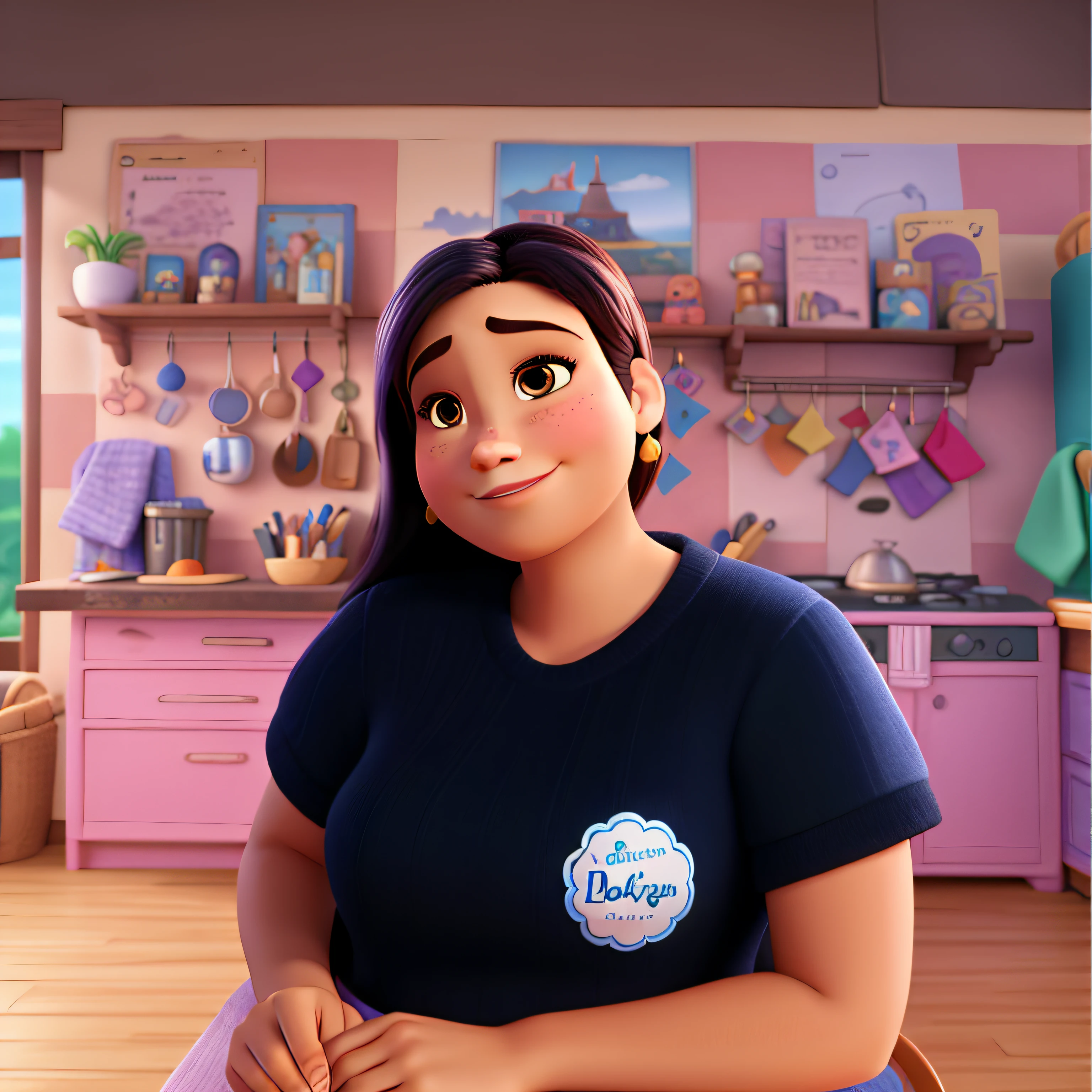 uma mulher estilo disney pixar, alta qualidade, melhor qualidade