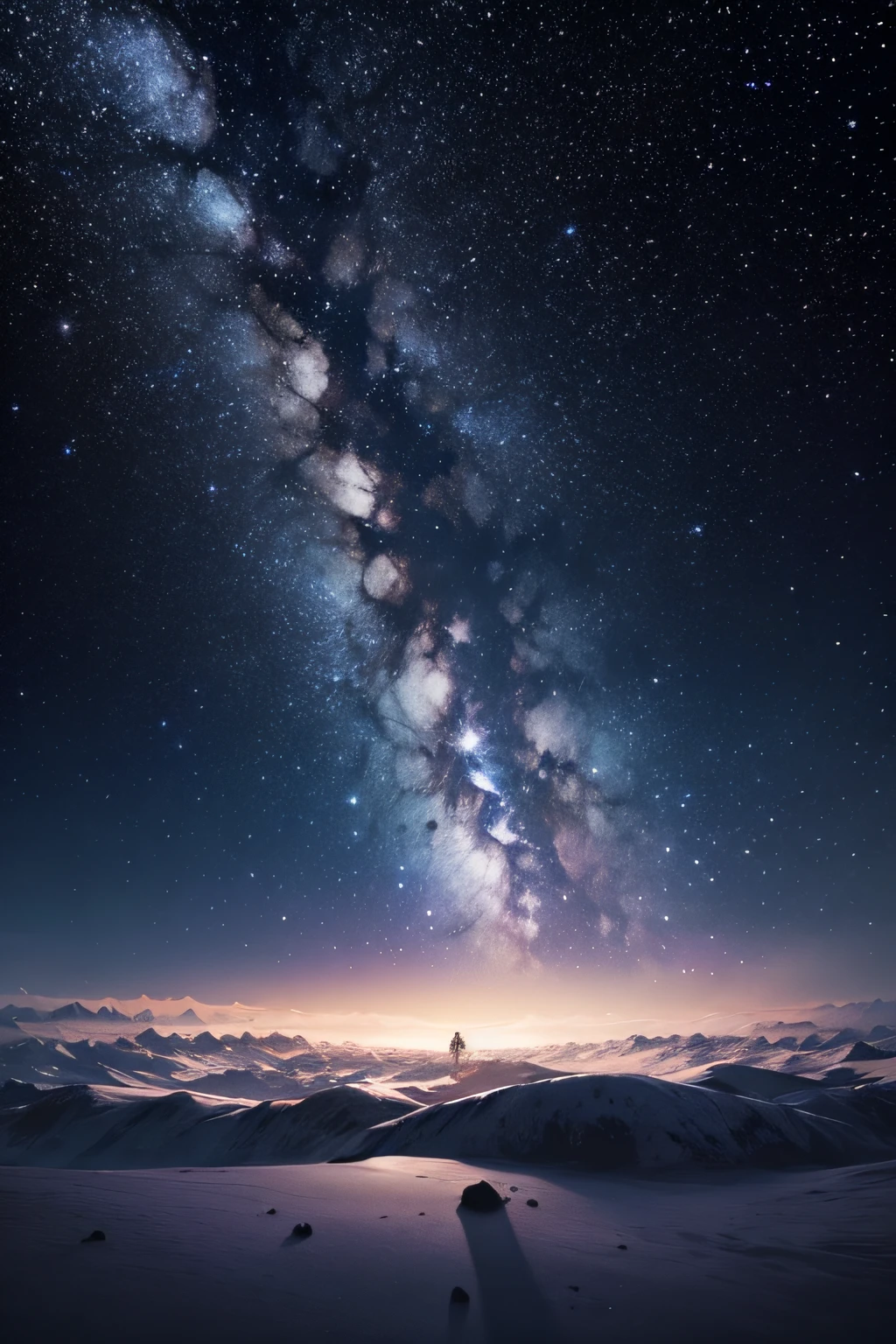 Starry night sky, The background is the infinite universe, Starry sky environment in moonlight