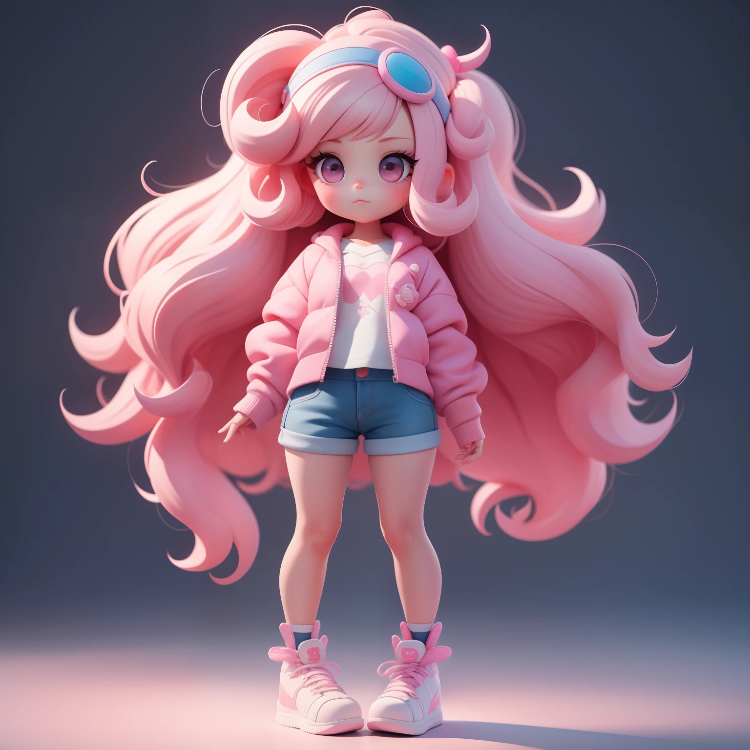 a super cute girl, full body, dreamy cute hair accessoriesPopmart Blind Box, IP design, clean and bright background3D rendering, OC rendering, 8k, soft focus, fine Glossysuper detail --ar 3:6 50 --q 2 --niji 5 --style expressive --s 2