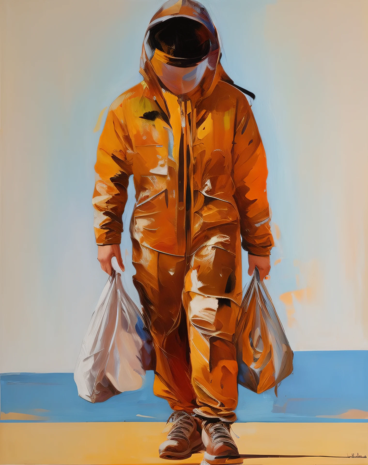 abstract art with large strokes of oil painting in the style of Jackie Lozano
