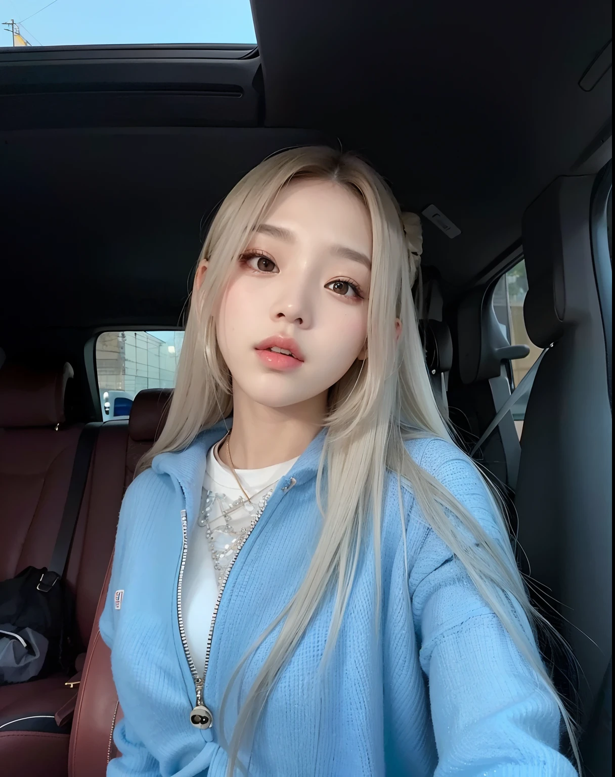 um close up de uma mulher com longos cabelos loiros e um estrangulamento, Ulzzang, cruel korean goth girl, Ela tem cabelo preto com franja, menina coreana, Mulher sul-coreana bonita, wan adorable korean face, young adorable korean face, korean face features, linda mulher coreana jovem, Jisoo do Blackpink, mulher coreana jovem bonita, preto hime corte cabelo, Jinyoung Canela