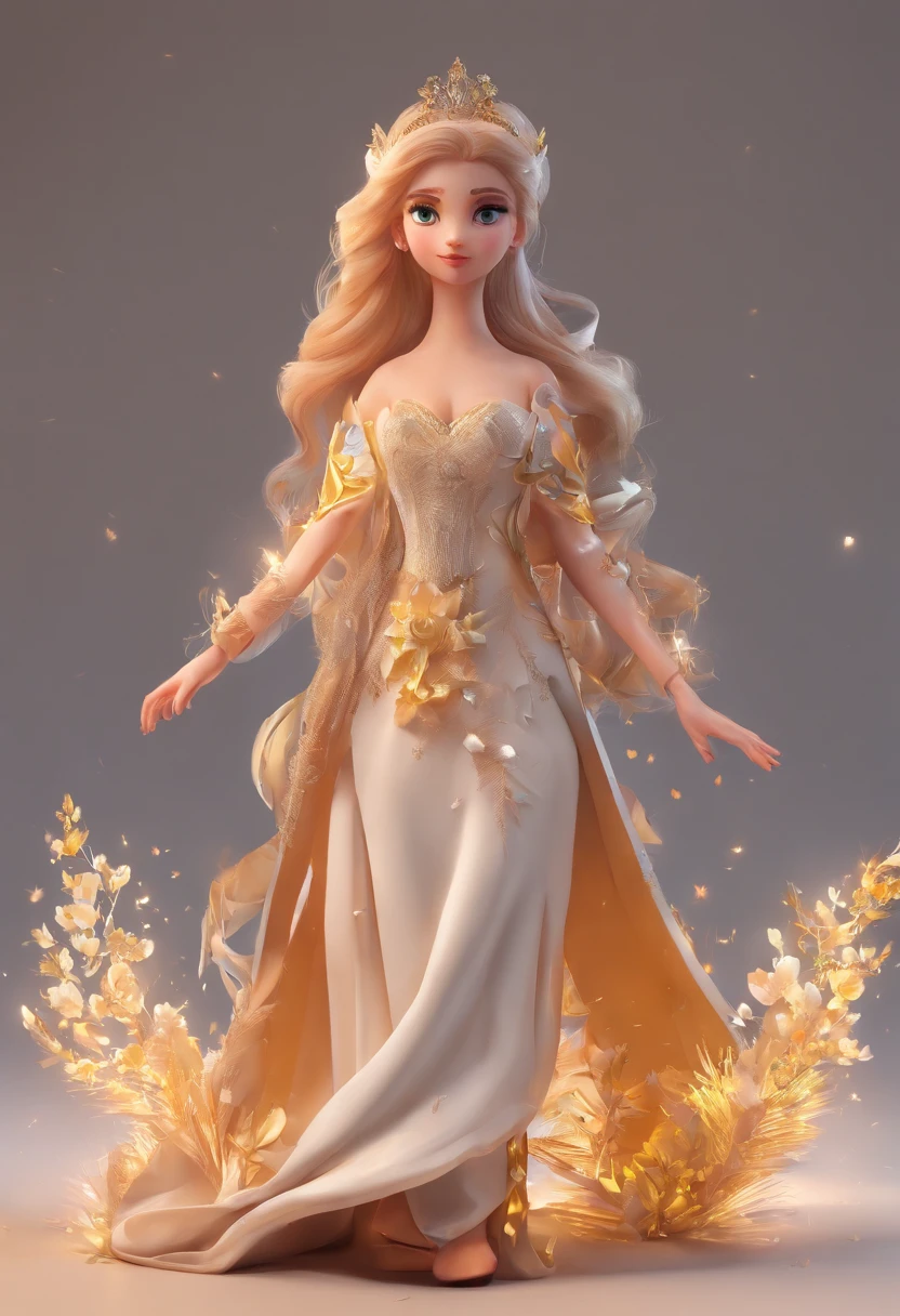 best quality, master part, fotorrealista, extremamente detalhado CG unidade 8k papel de parede, Chibi,1girl, Elsa,sozinho, cheio_corpo, sorrir, Olhando_em_visualizador, ao ar livre,