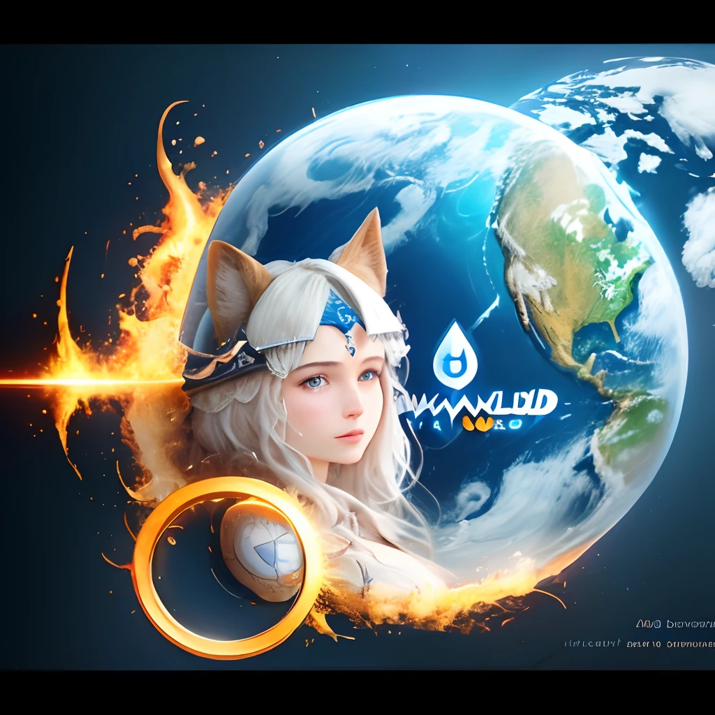 Faire un logo écrit  « Denu World »