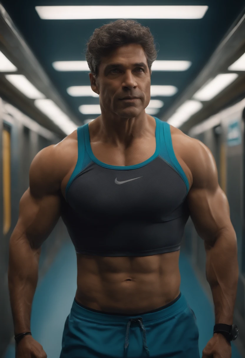 Personagem de quadrinhos, um metro e setenta de altura, 35 anos de idade,  em 3D, athletic physical body,  paraquedista, mergulhador  Advogado, esporte radical