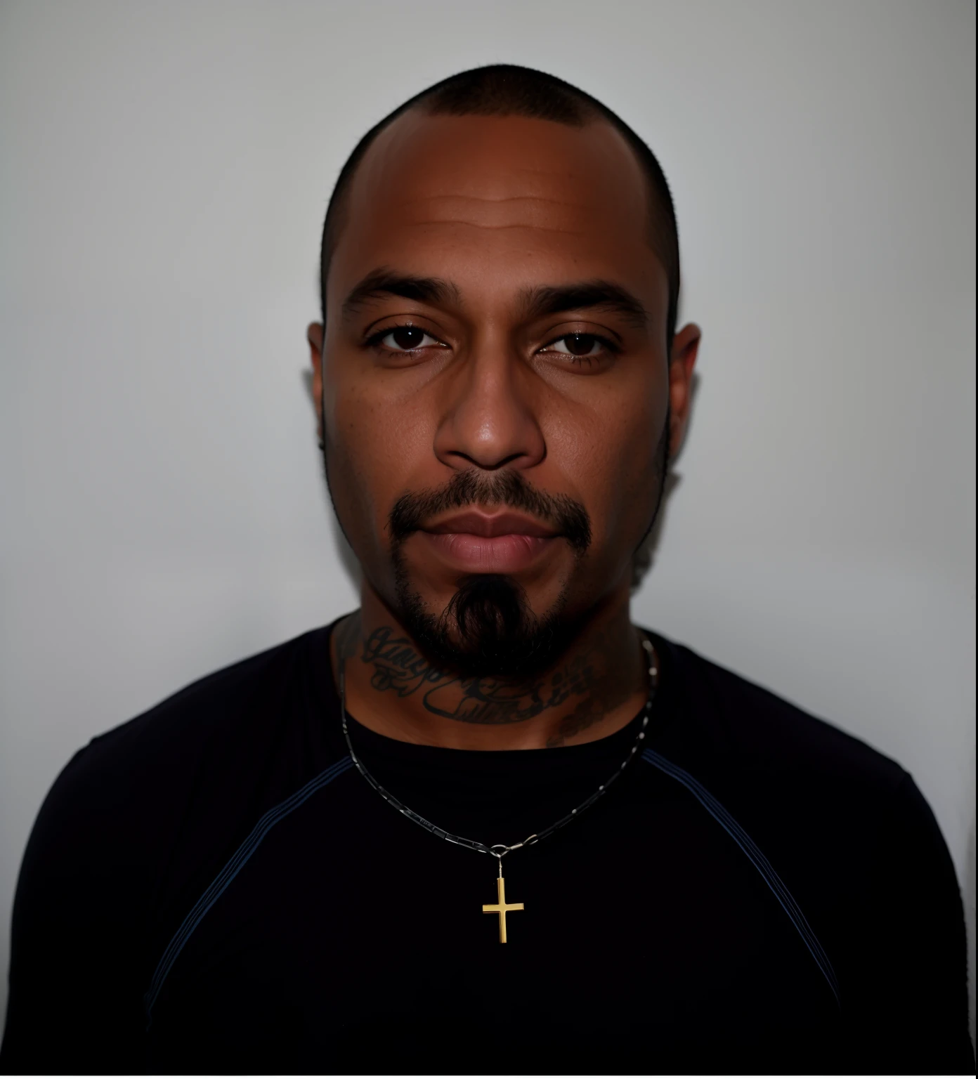 Arafed homem com uma cruz no peito e uma camisa preta, Barry Qindsor-Smith, Membro de gangue de Londres, foto de um homem, David Uzochukwu, caneca, Jorge Pemba, caneca criminosa, taken in the early 2020s, foto headshot, Homens de 45 anos, Rodney Mateus, cerca de 3 5 anos