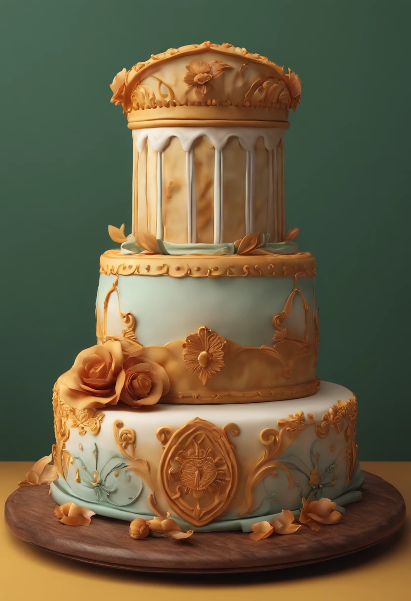 logo em desenho em 3D de uma torta e embaixo escrito: Quero tortas-RM Confeitaria cenario de fundo desfocado sendo uma cozinha
