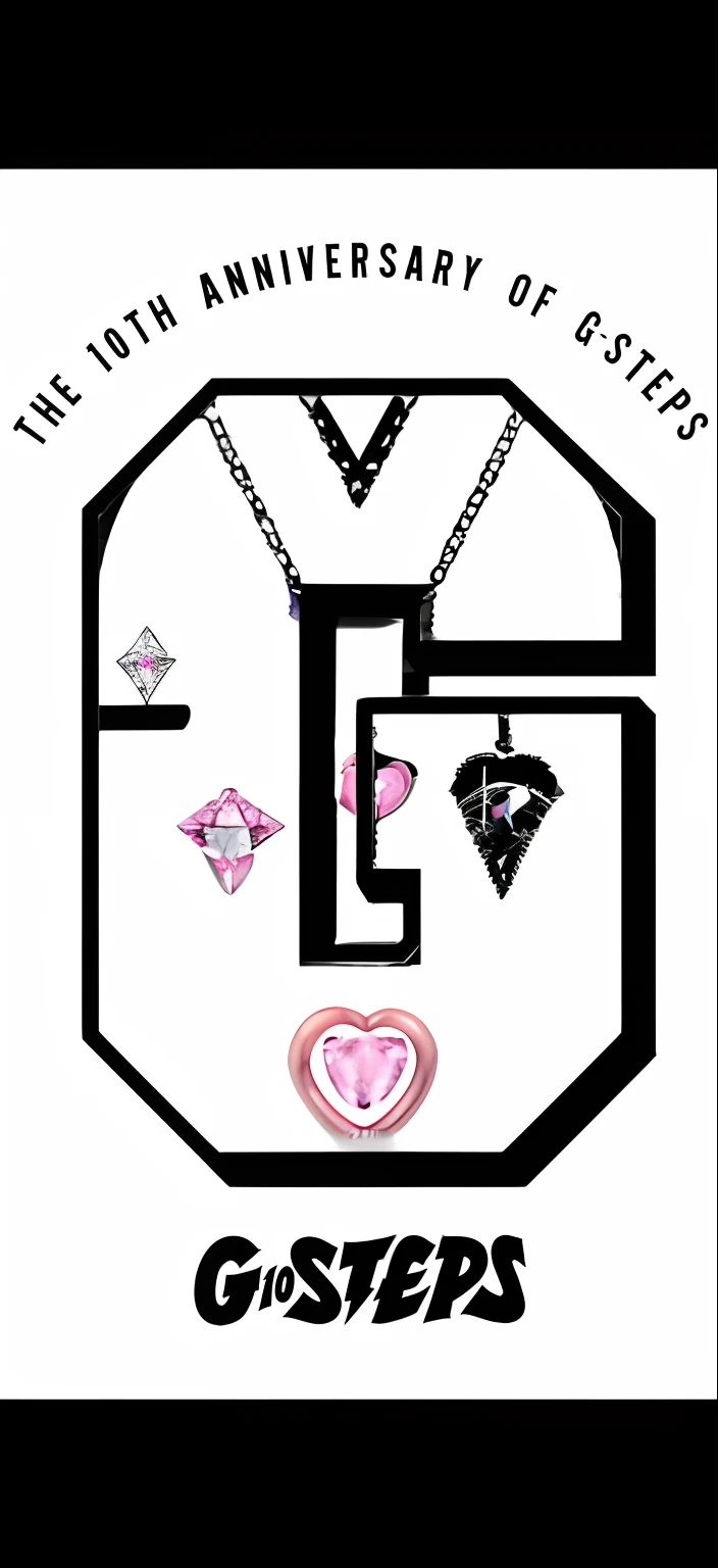 Peach heart shape，in pink，pentacle，diamond，