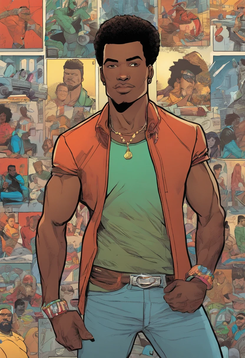 Criar o personagem de Alex, 30 anos, Homem Negro,afro-americano, A prodigious inventor with exceptional intelligence for inventions. Your talents are crucial in solving puzzles and creating devices to support the team in the style of Marvel comics...