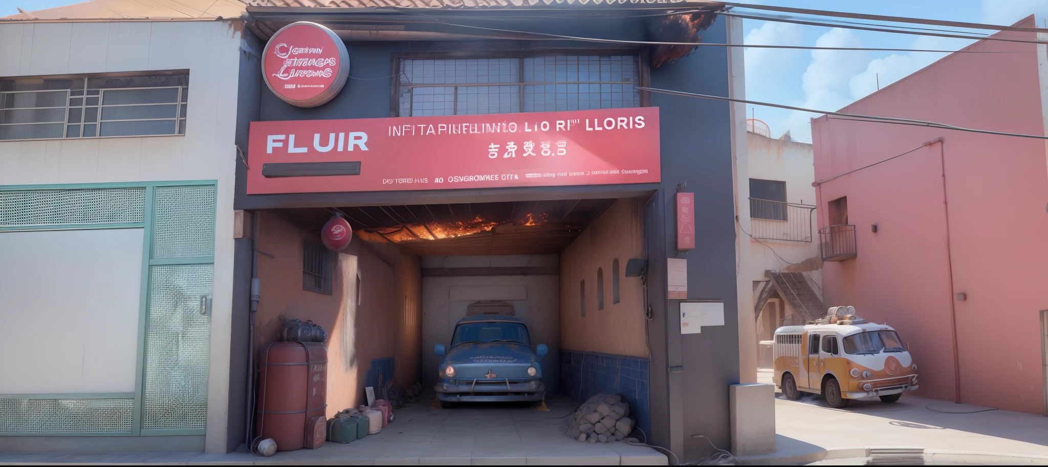 loja fluir Incendio estilo disney pixar