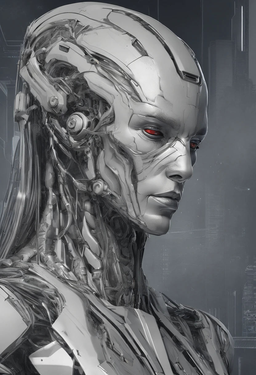 a robot gazes into the eyes, (eye-contact:1.2), reminiscing about its past, and narrates its life story. Explore the robotâs journey, from its creation and initial experiences to the challenges it has faced and the lessons it has learned, <lora:Artaa:0.8> air, painting, <lora:Cyber_relib_64_128:0.7> cyber robot, masterpiece, complex detailed, best quality, hdr, fashion biomechanical alien,