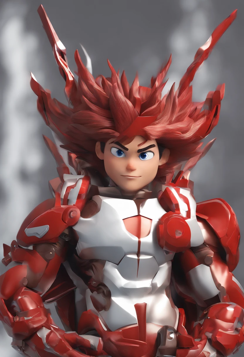 Boy Cartoon Character Wearing Red Sentai Hero Skin, animation character, Stylized characters, animation style render, Stylized 3D, Arnold Maya Lender, 3d rendering stylized, toon render keyshot, 3dcharacter, 3dcharacter, 3D rendering stylized, 3 d character render, comic book character, close up character, Character Pose, (pixer style) (Master Parts:1.2) (Bokeh) (Best Quality) (detailedskin) (detailed texture) (8K) (clay) (Cinematic lighting) (foco nítido
