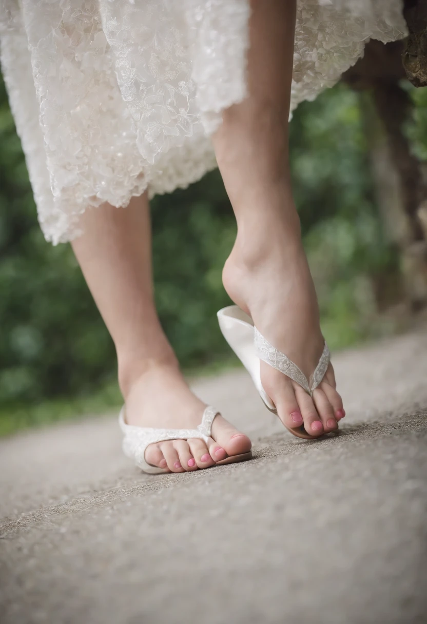 Beautiful feet，Japanese-style，teens girl