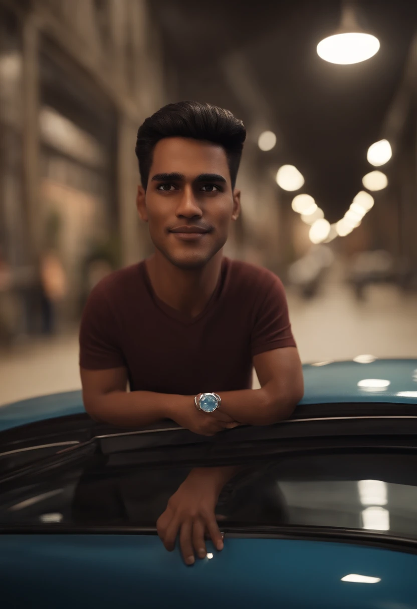 "30-year-old man posing for photo portrait", cabello negro y corto con raya a la izquierda, ojos marrones, dark complexion, rostro cuadrado, with light blue shirt, latino, peruano, pieza maestra, realista, high resolusion, alta calidad, Calidad extremadamente alta, La mejor calidad, Ultra detallado, extremadamente detallado, HD, 4k, animation style render, 3D estilizado, 3D render estilizado, Toon renderizar, Personaje 3D, Renderizado 3D estilizado, Personaje de dibujos animados, Personaje de primer plano, (Estilo Pixar) (Obra maestra:1.2) (Bokeh) (La mejor calidad) (Piel detallada) (Textura detallada) (8k) (arcilla) (cinematic lighting) (foco nítido.