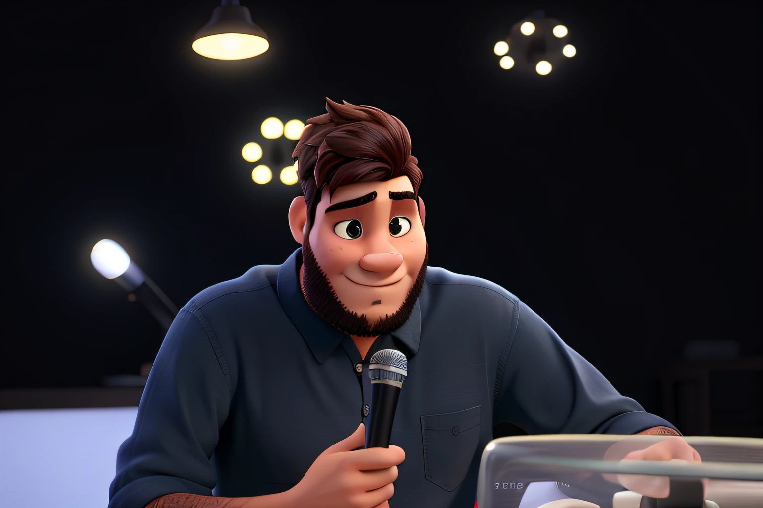 Um homem no estilo pixar, Realstic, alta qualidade, melhor qualidade