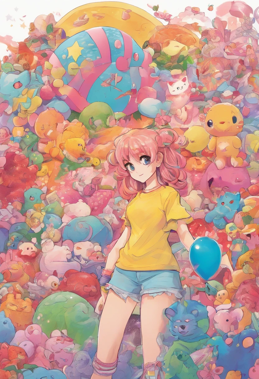 anime!! 90s kawaii anime! Soft plush! glitters