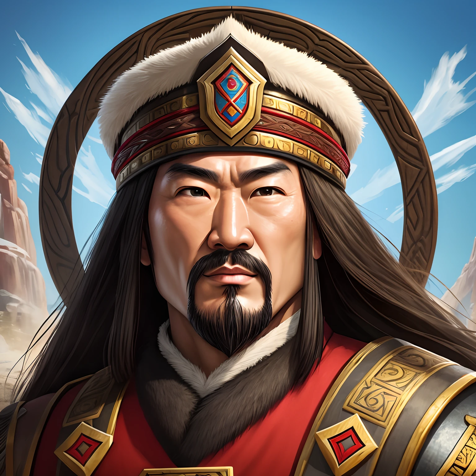 genghis khan headshot