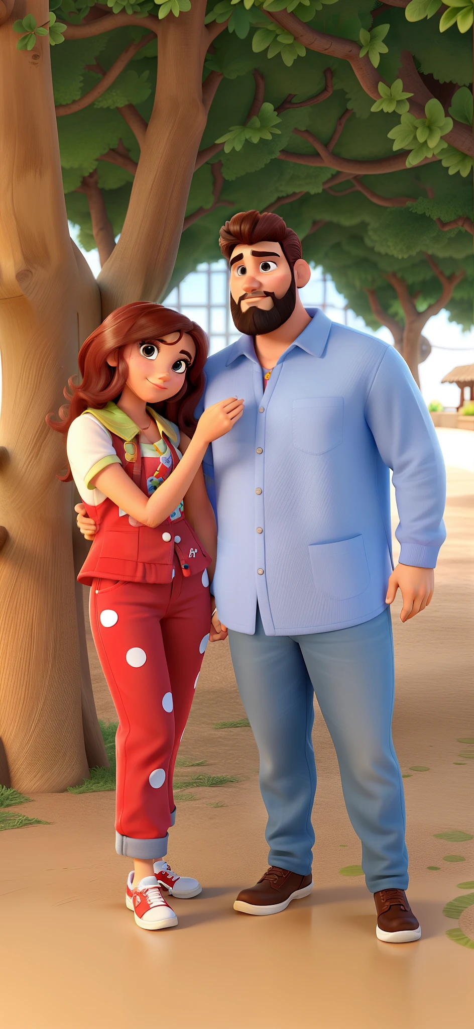 Casal estilo disney pixar melhor qualidade alta qualidade. Homem moreno cabelo comprido crespo barba e mulher loira olhos azuis cabelos longos lisos