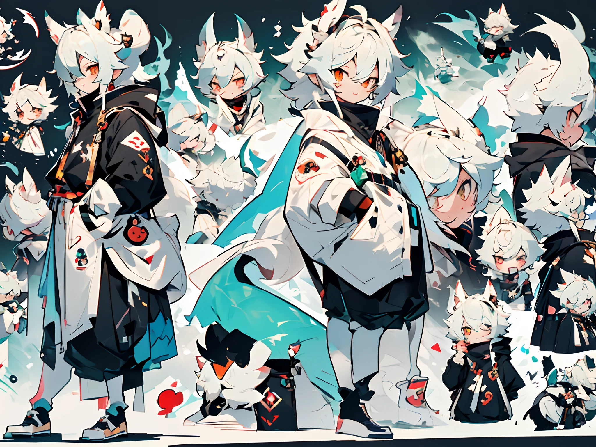 Cute, chibi, fullbody, furry kemono dragon, character design, cutecore