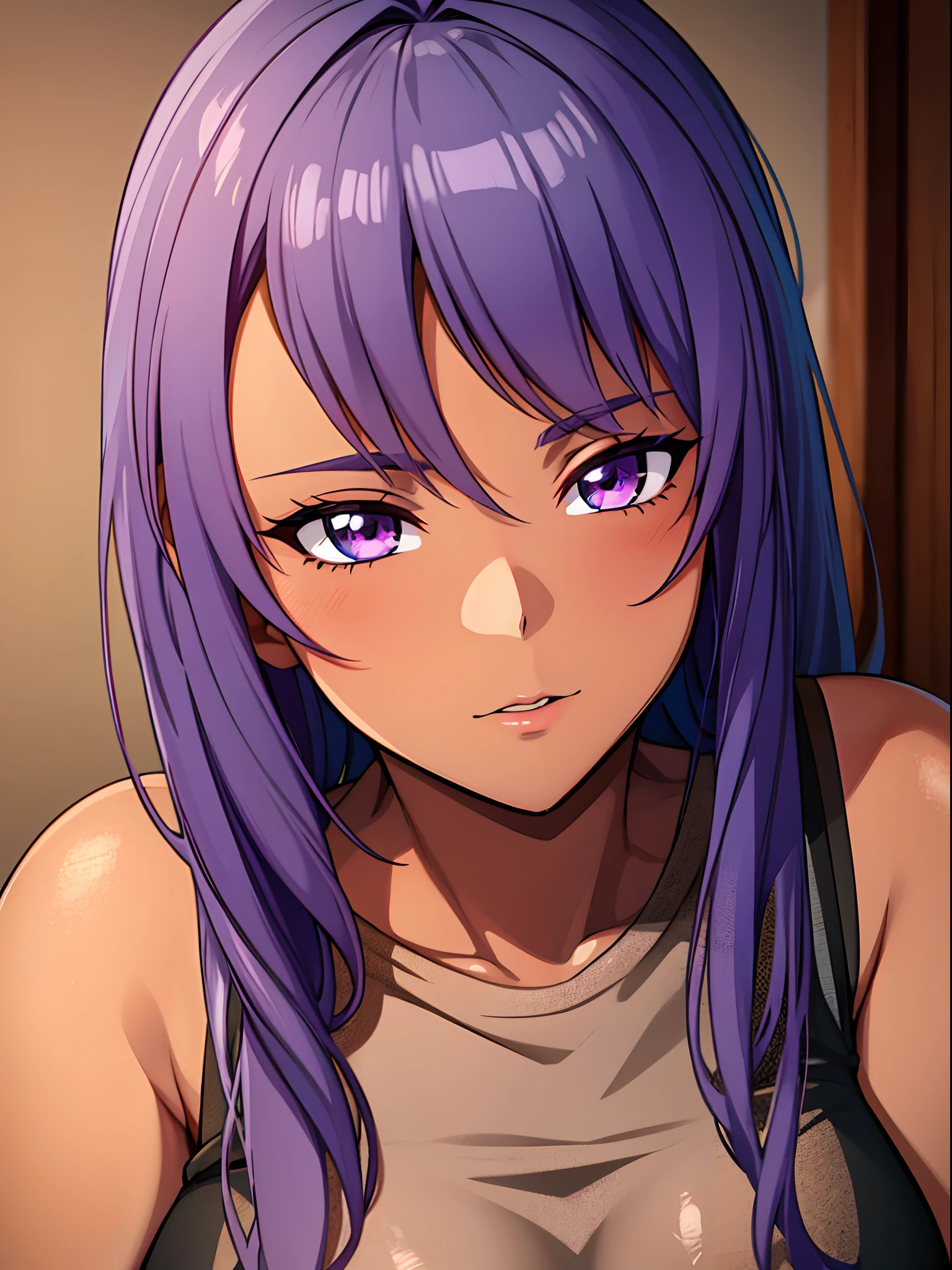 a portrait of a dark skin woman, 18 years old, High quality, highly detailed