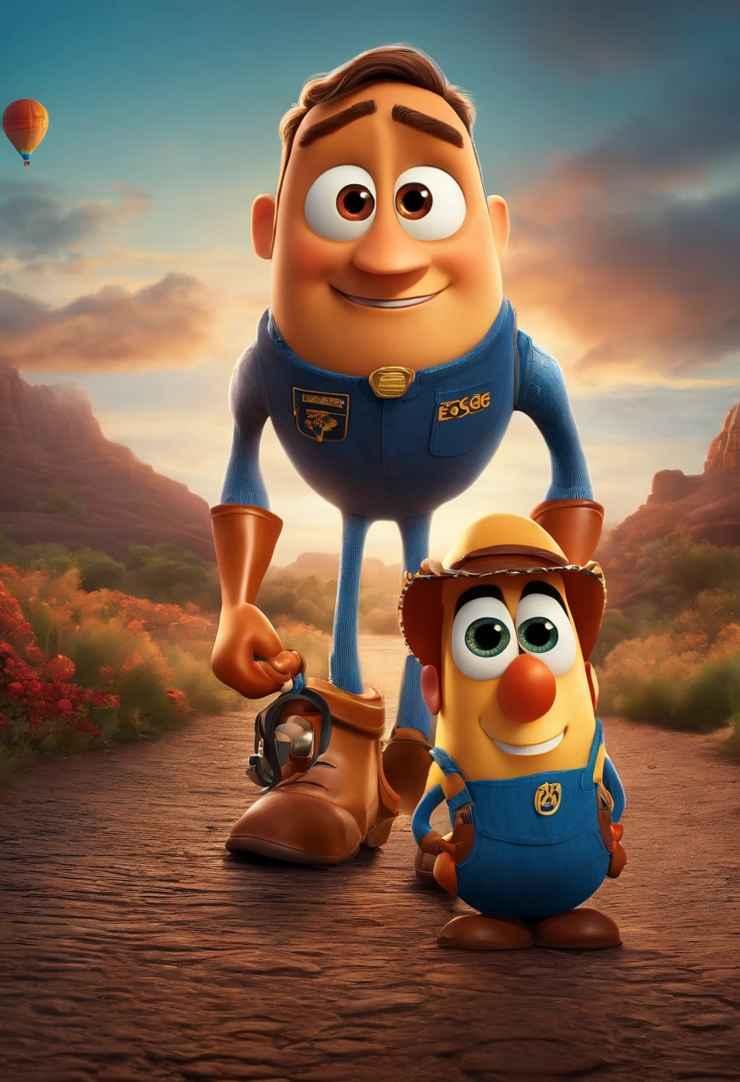 Usar esta foto como exemplo, deixar o fundo da foto. Com alta qualidade, estilo pixar 3D