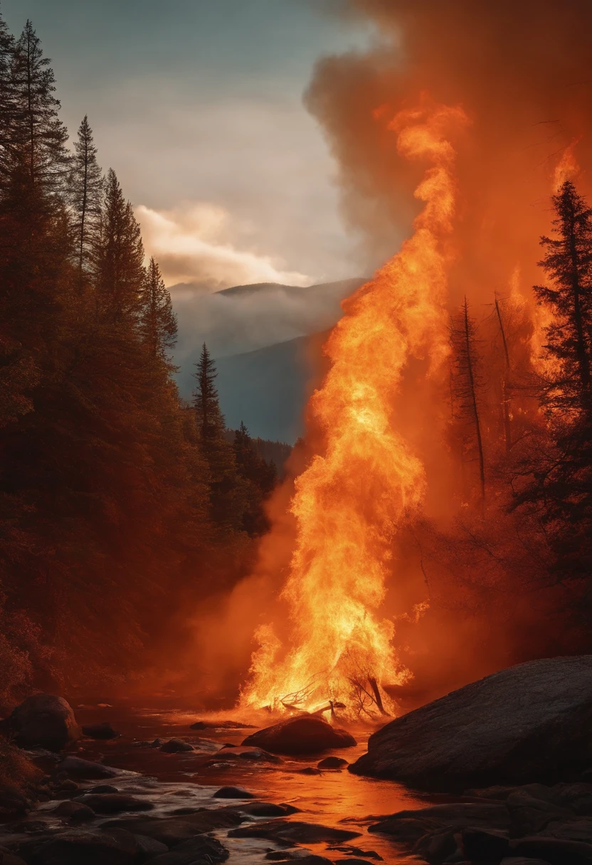 Fire scenery