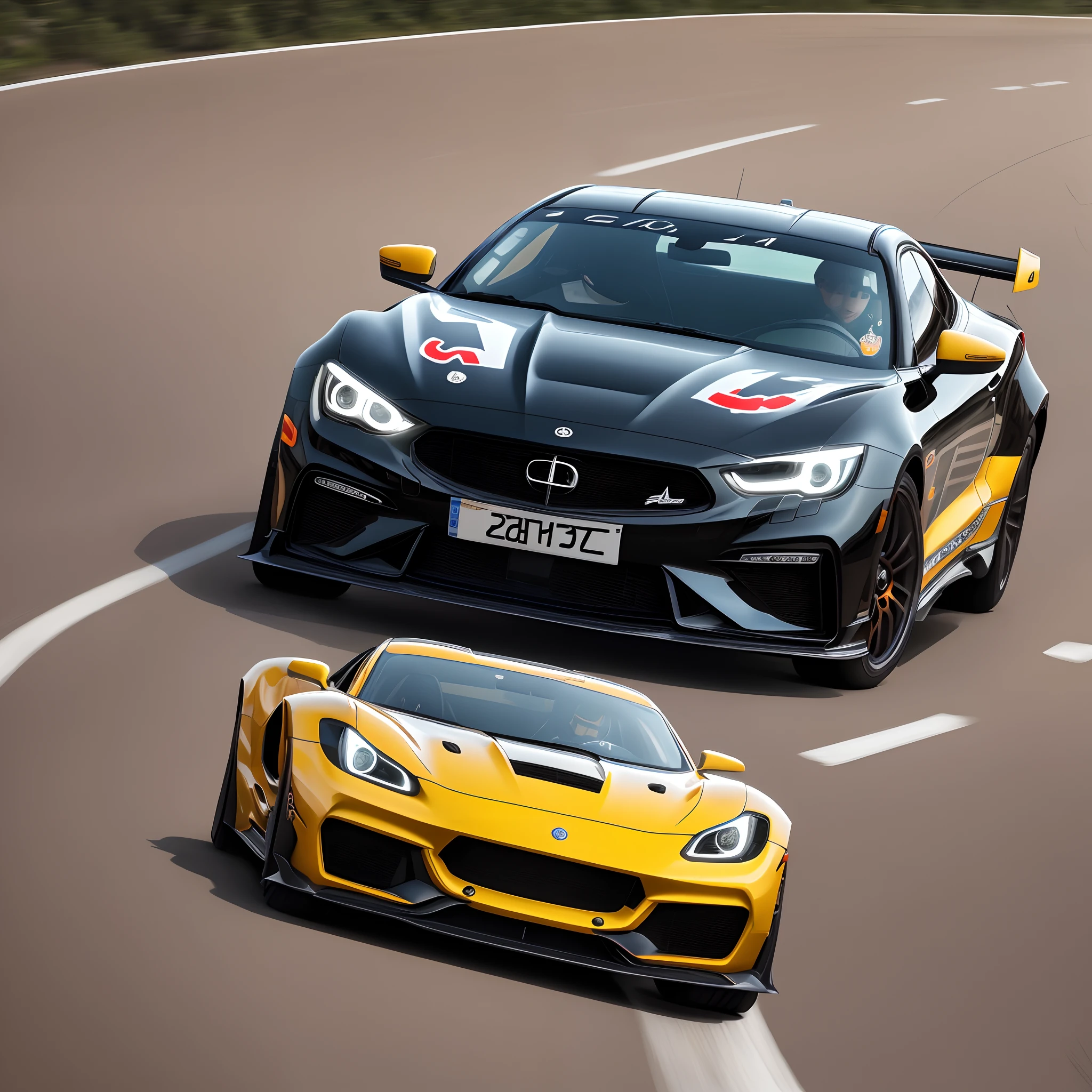 Carro turbo brasileiro com roda esportiva