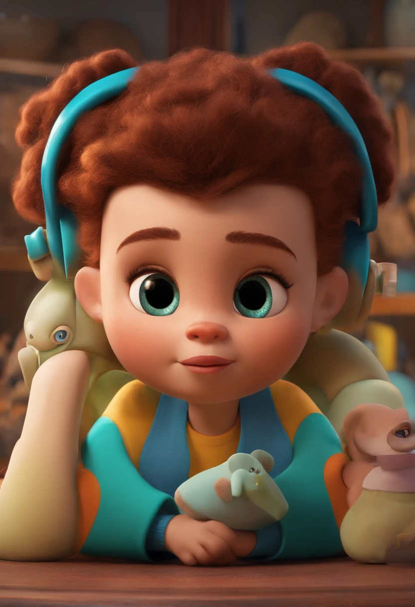 Um arquiteto de sonhos futurista, mas realista, inspired by Pixar animation, de perto. The character takes center stage with captivating facial expressions, oferecendo um toque de irrealidade.