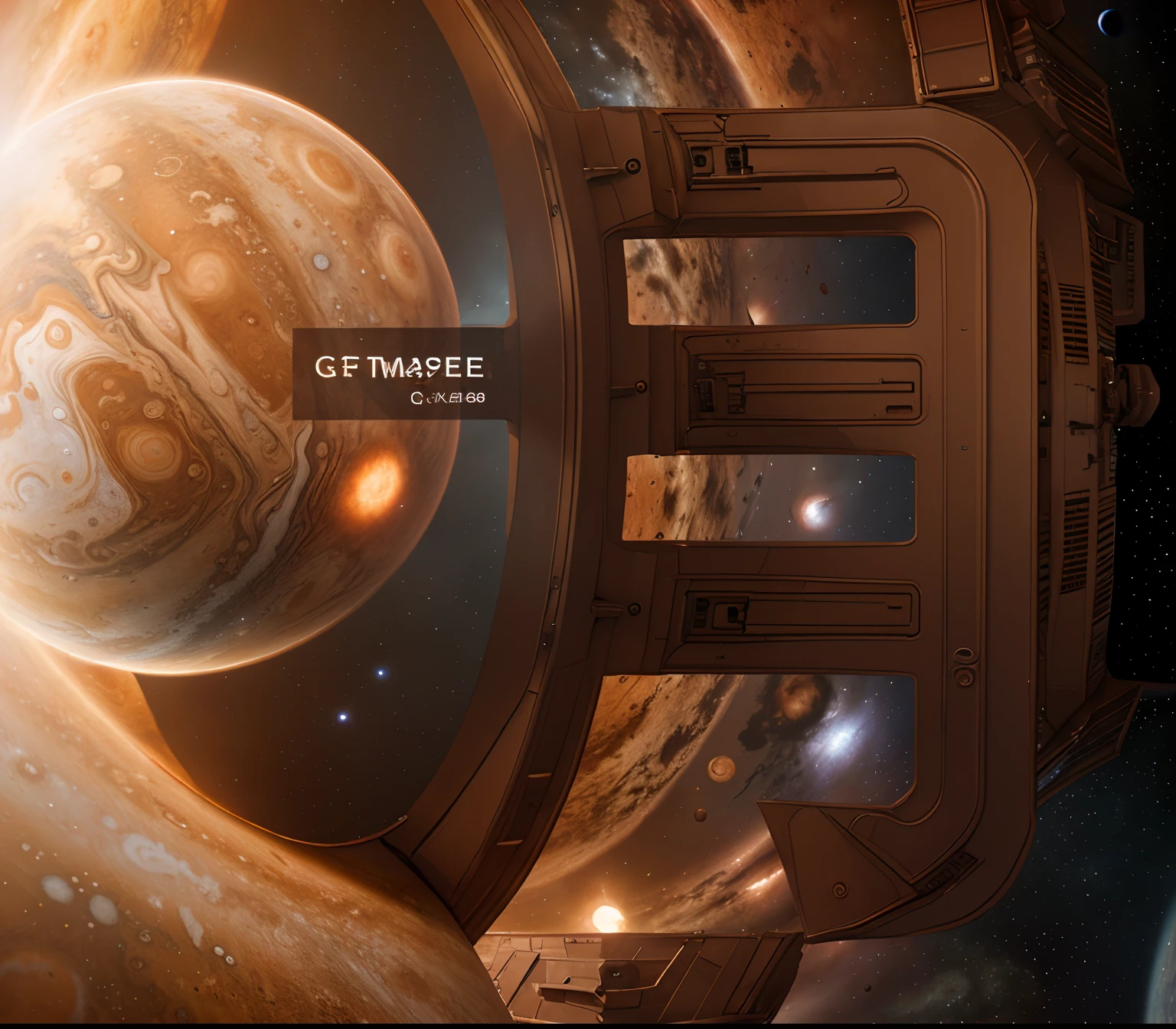 tmasterpiece, top-quality, (Highly detailed CG unit 8k wallpaper) (top-quality),Bright gas color; Cinematic, 8K, conceito, smooth focus, Jupiter detailed, planetes, space, wide angles,Epic details
