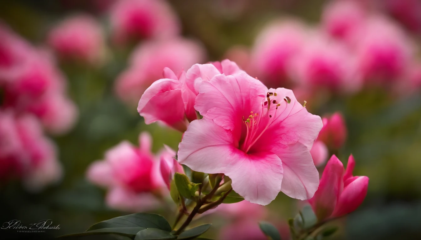 foto ,natureza ,realista ,flor azaleia , amarela ,